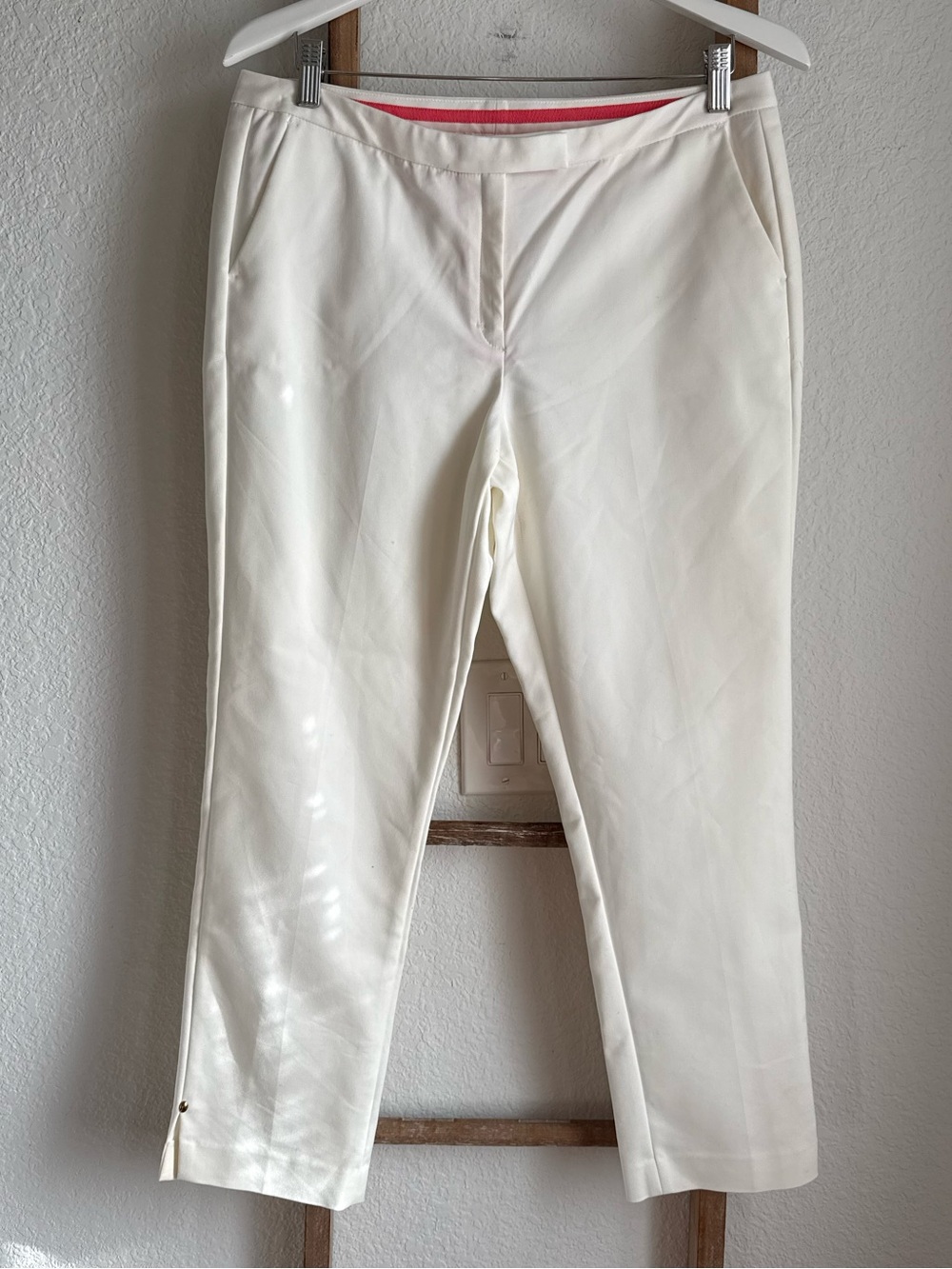 Ivanka Trump White Cropped Ankle Trousers sz: 12